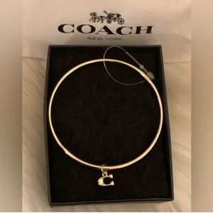 NWOT Coach bangle bracelet with
"C" Charm